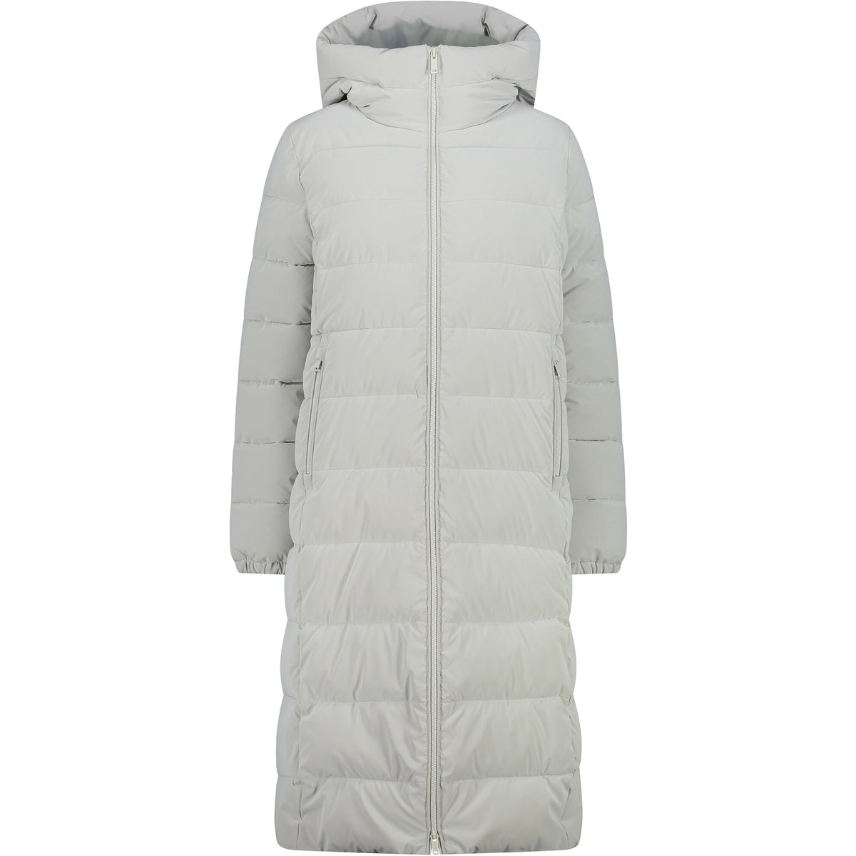 WOMAN LONG COAT FIX HOOD