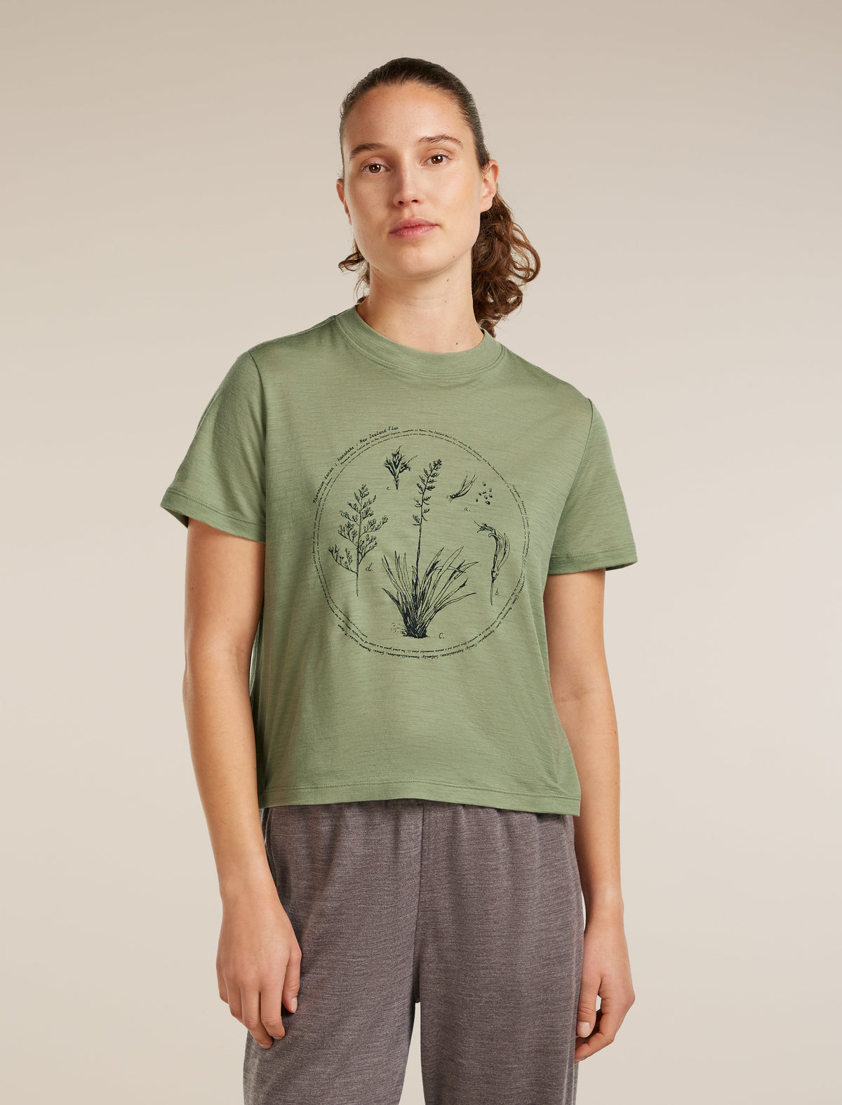 Women Merino 150 Tech Lite SS Crop Tee Seed Story